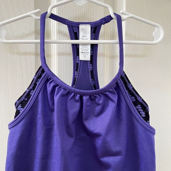 Ivivva by Lululemon Purple Double Dutch Tank Top Athletic Girls Size 4 - Picture 2 of 9